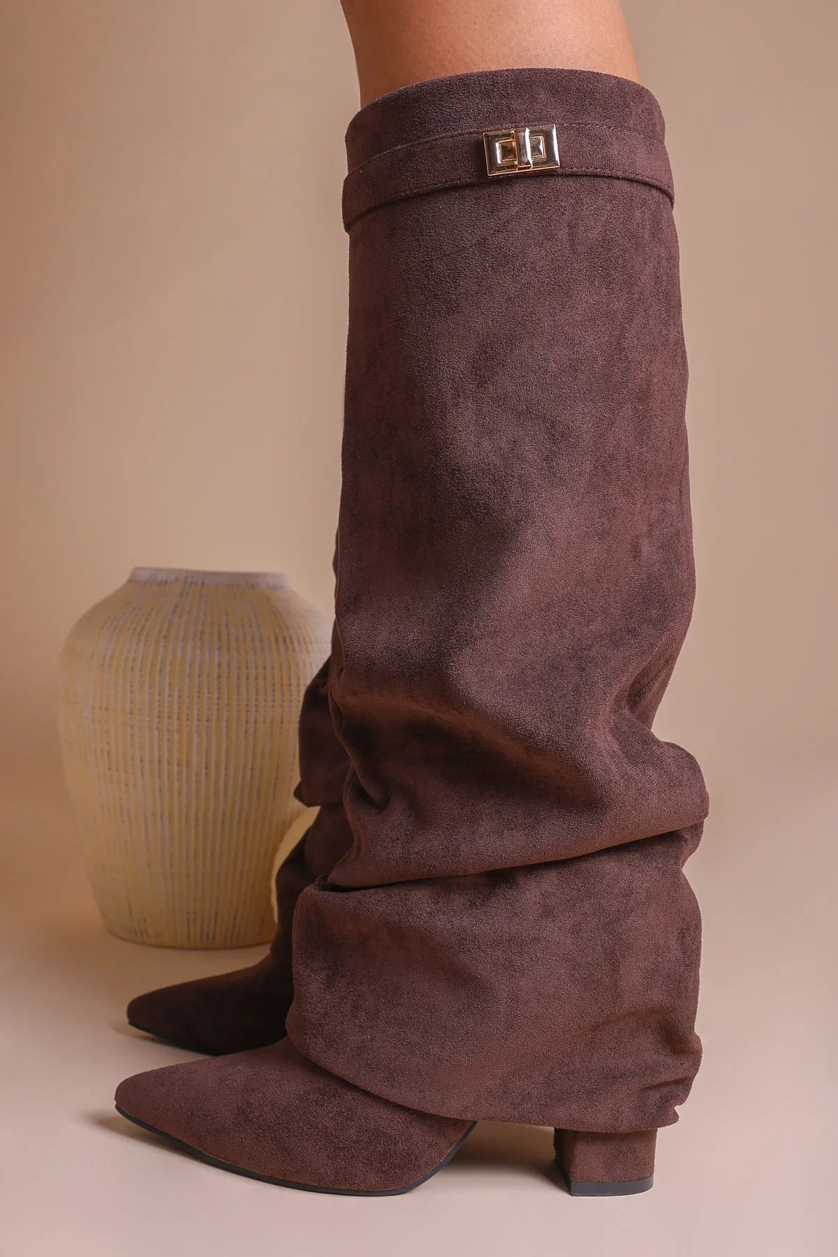 Lavista Slouchy Suede knee high boots - Brown
