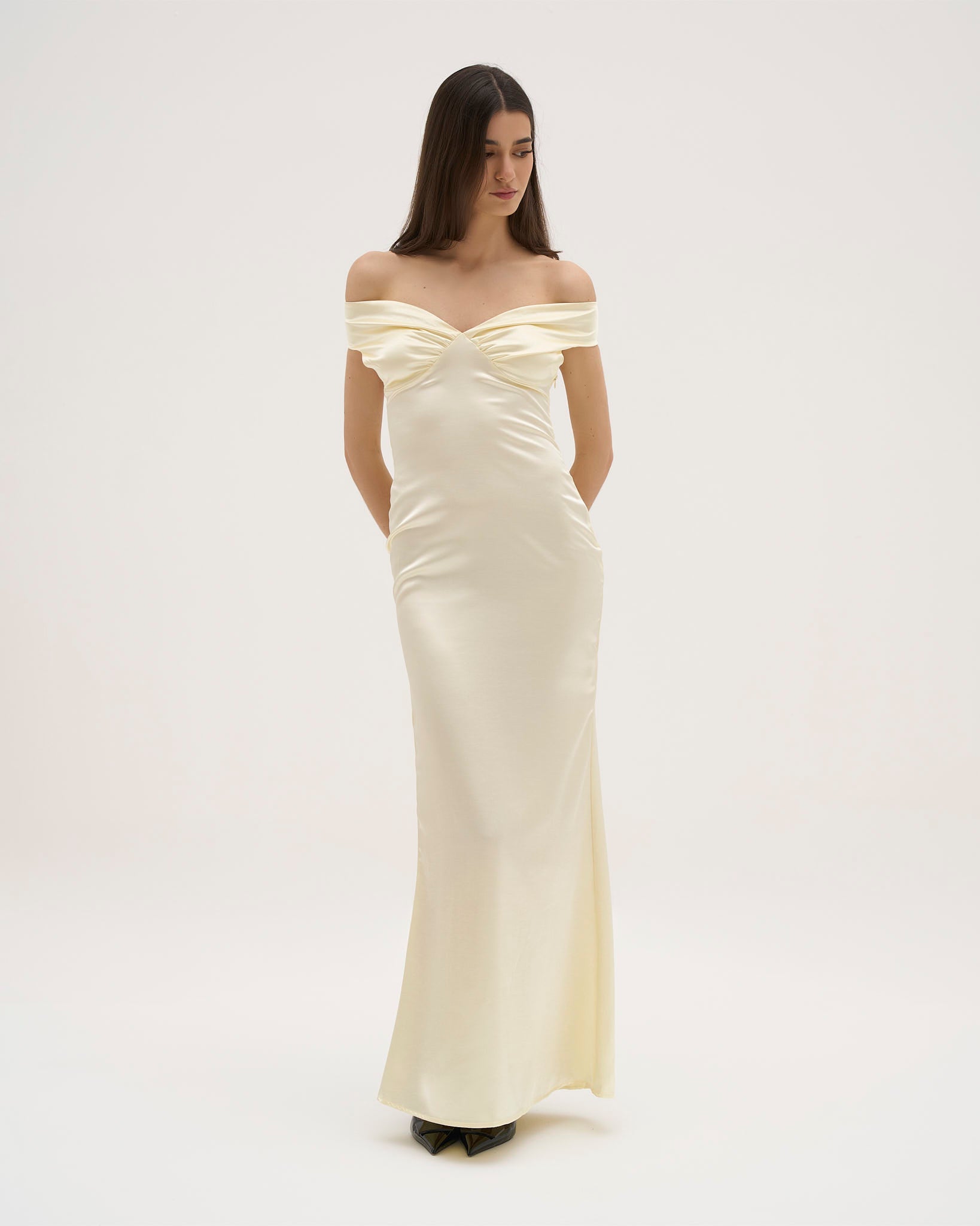 eyelet dress yellow Yellow Eyelet Flutter Sleeve Midi Dress