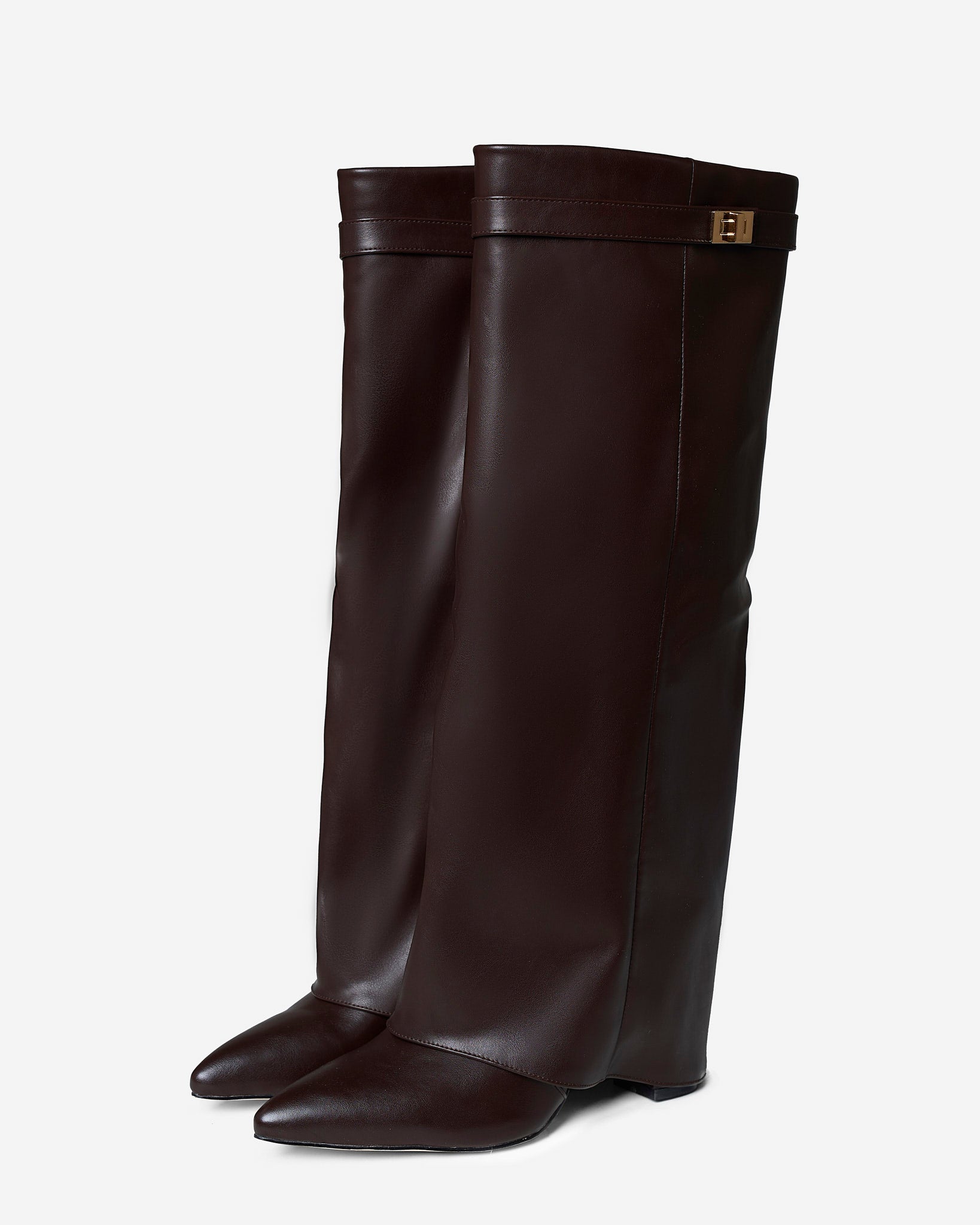 Bottes hautes en cuir Lavista - Marron