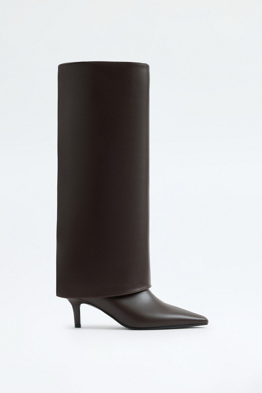 Barfin Leather knee high boots - Dark Brown
