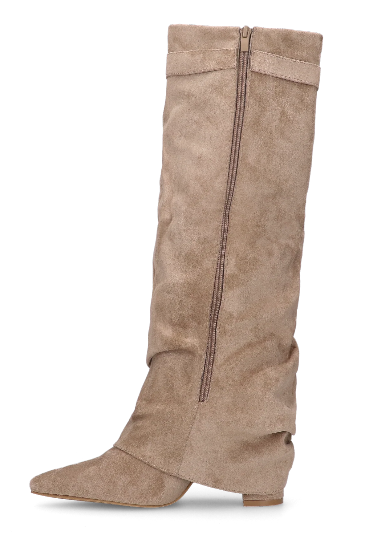 Bottes hautes Lavista en daim souple beige