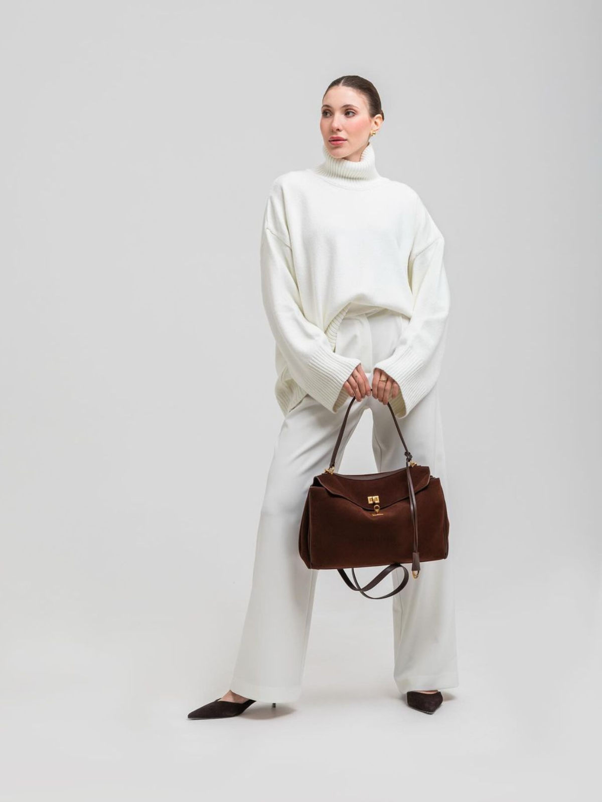Célia Wildledertasche - Mokka