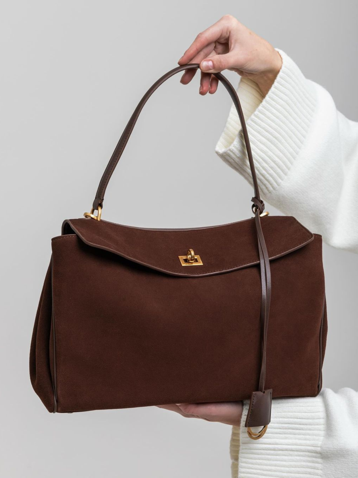 Célia Wildledertasche - Mokka