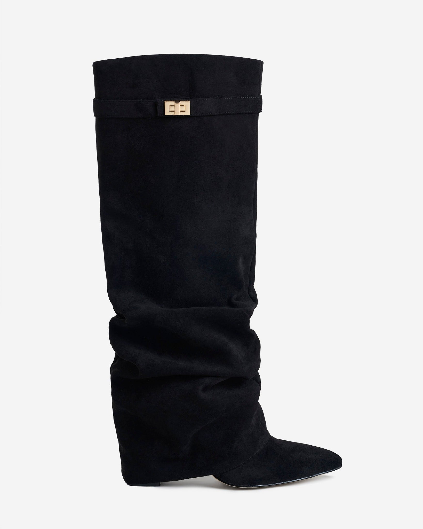 Bottes hautes Lavista en daim souple - Noires