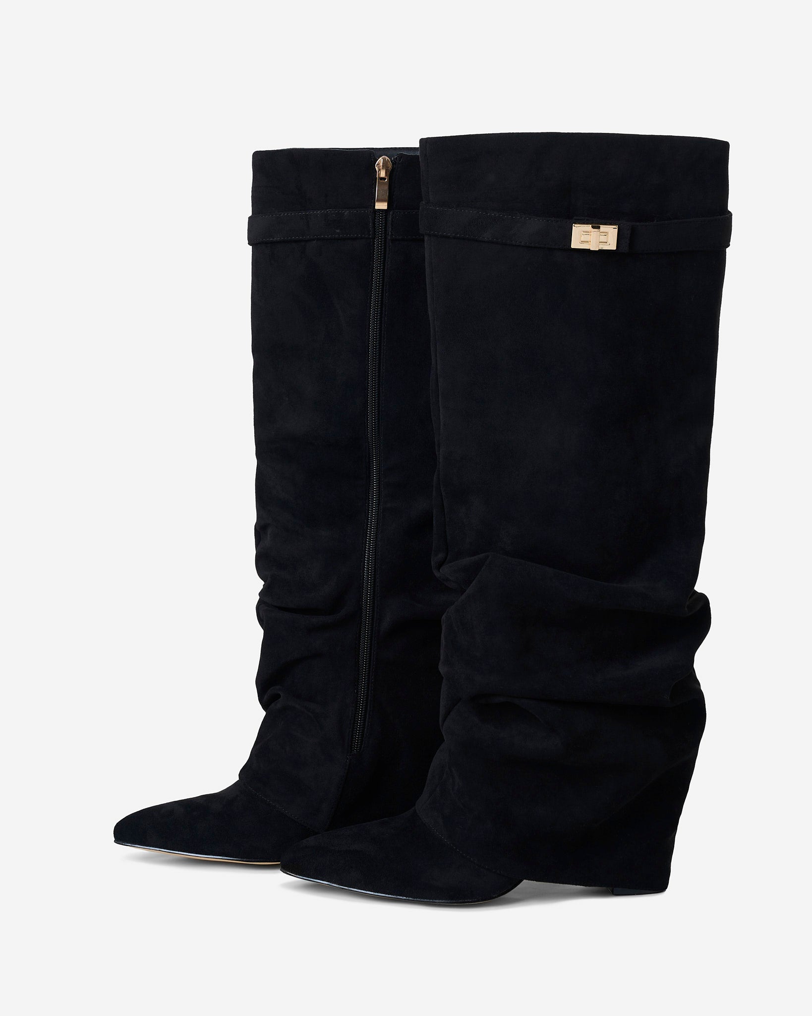 Bottes hautes Lavista en daim souple - Noires