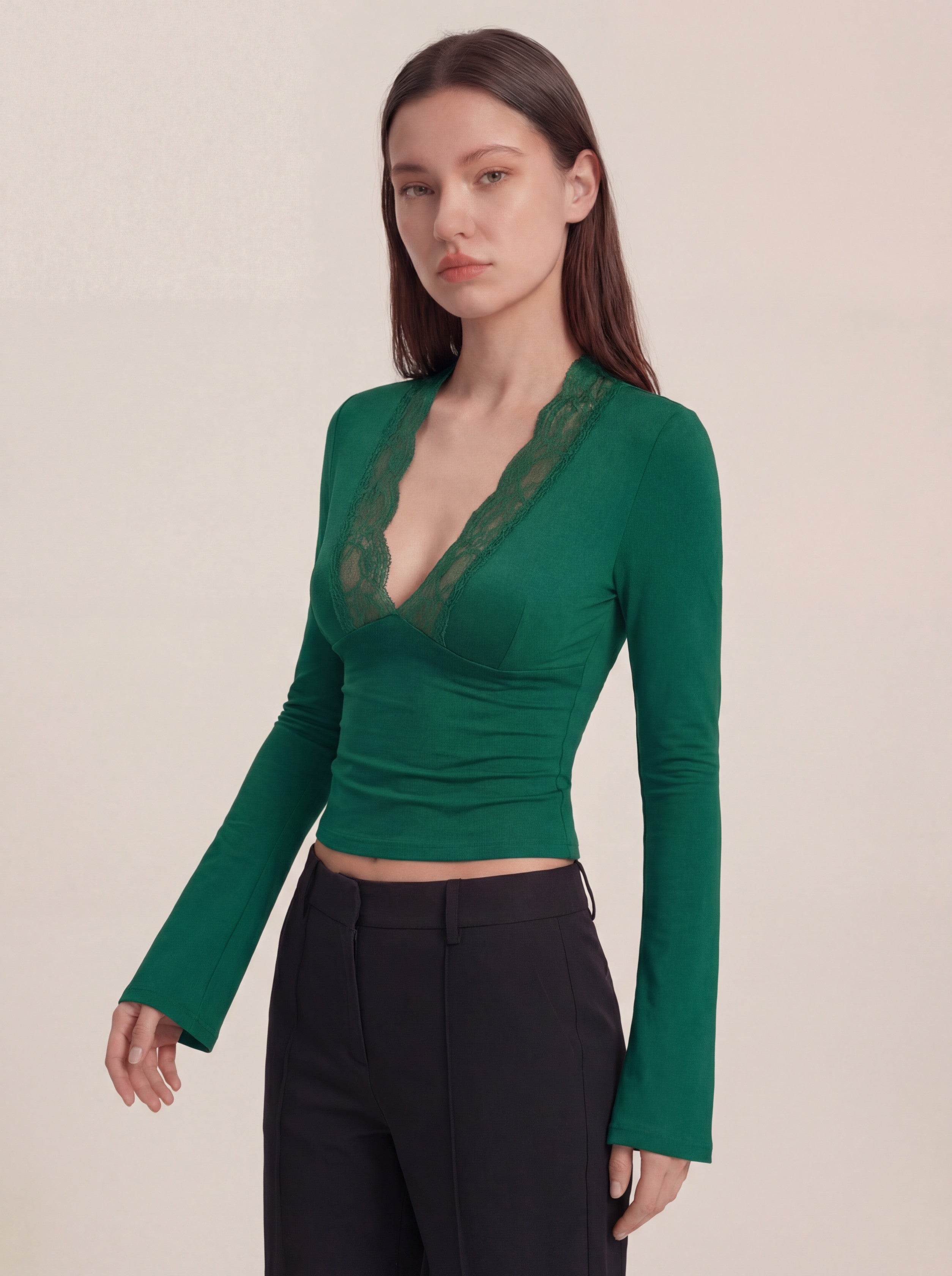 Top en dentelle Maya - Vert