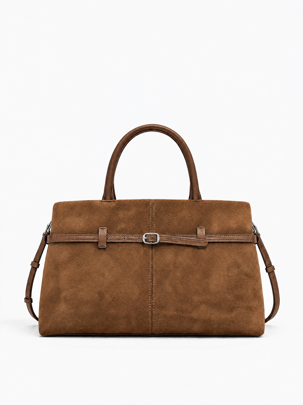 Bella Suede Bag – Caramel Brown