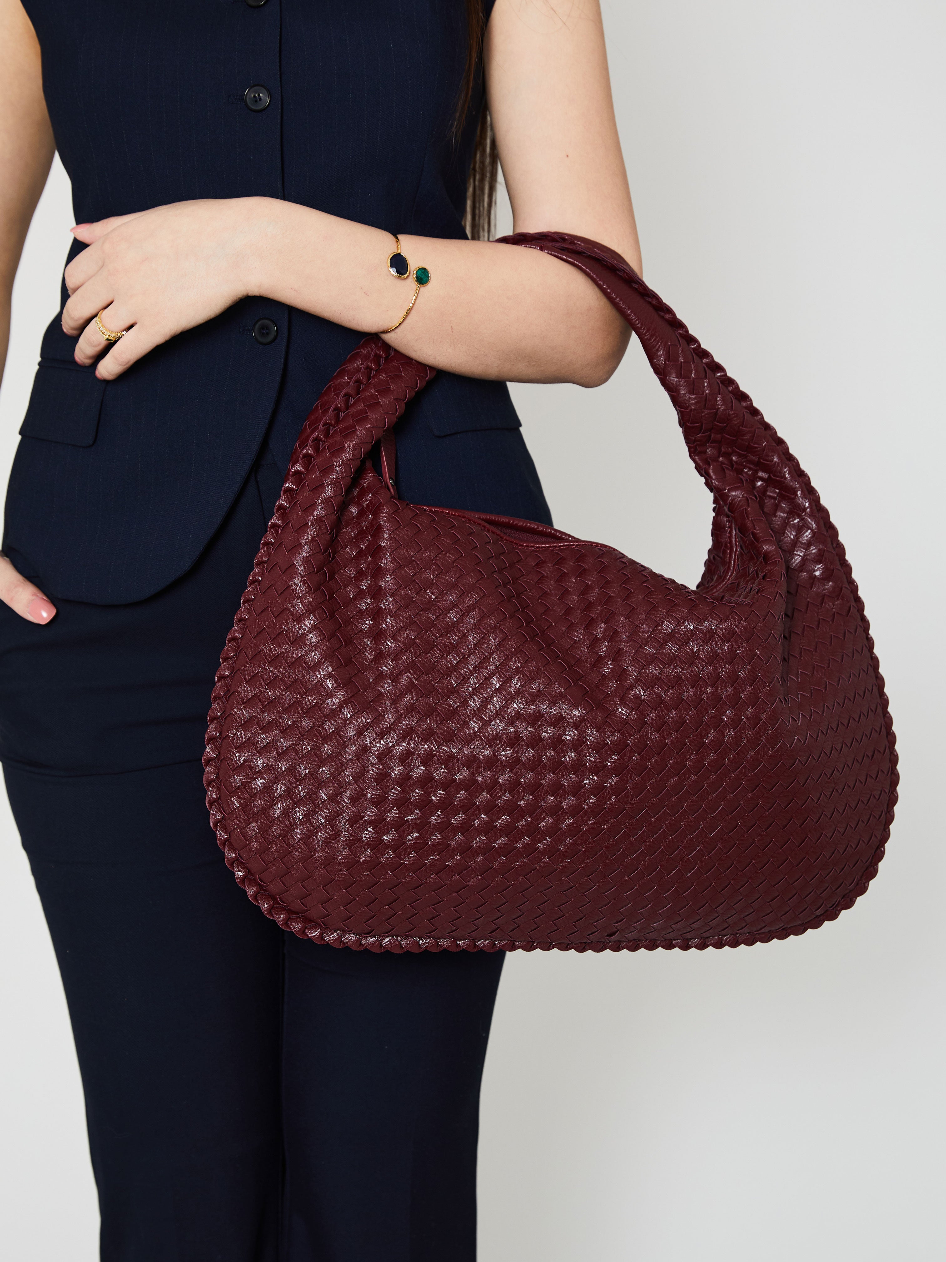 Everyday Leather Bag - Wine Red