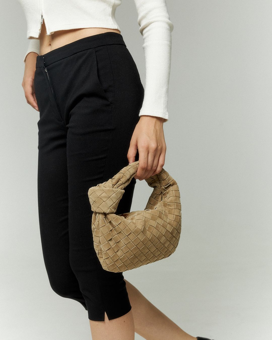 Silva Suede Bag Mini - Beige