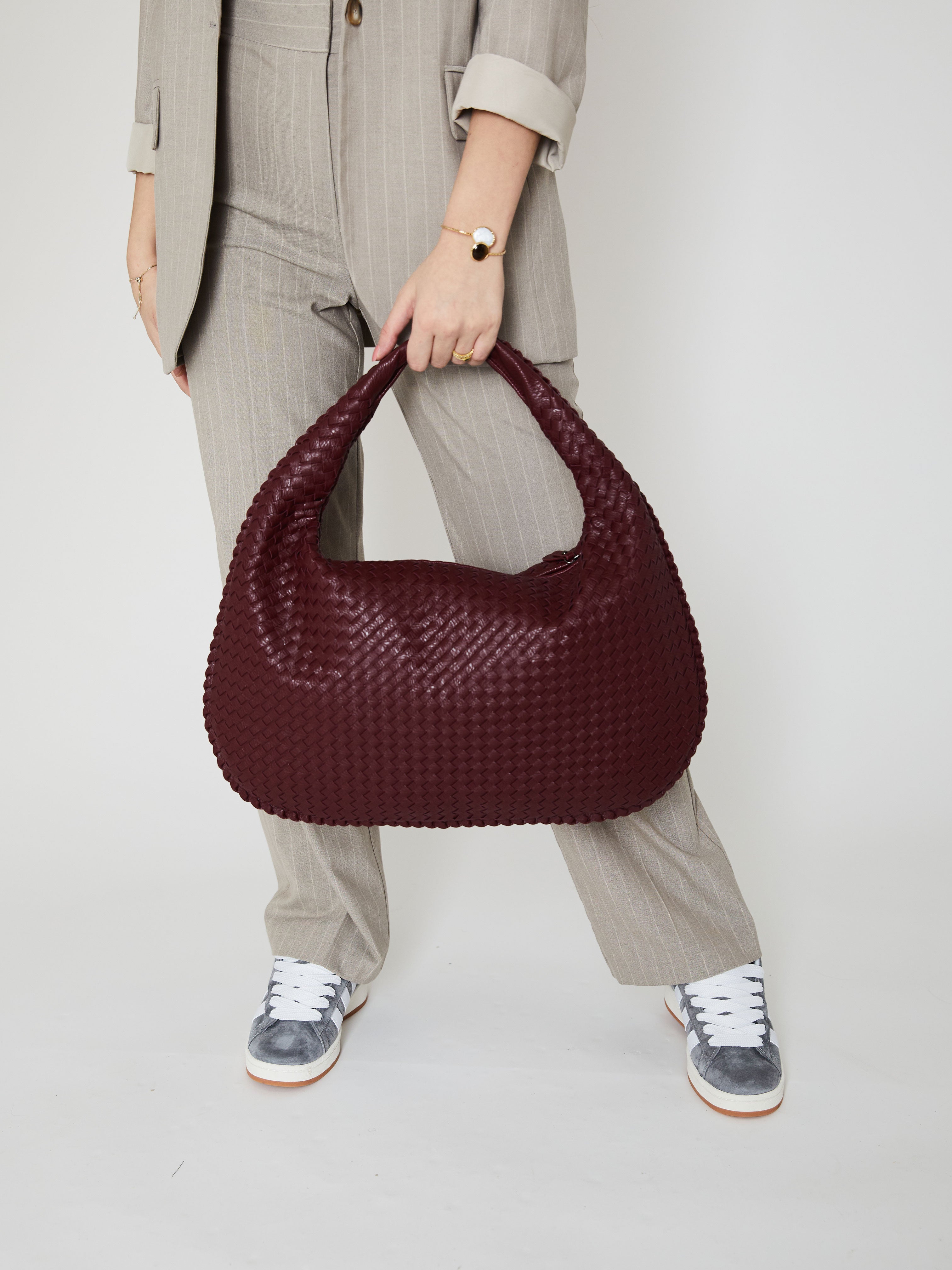 Everyday Leather Bag - Wine Red