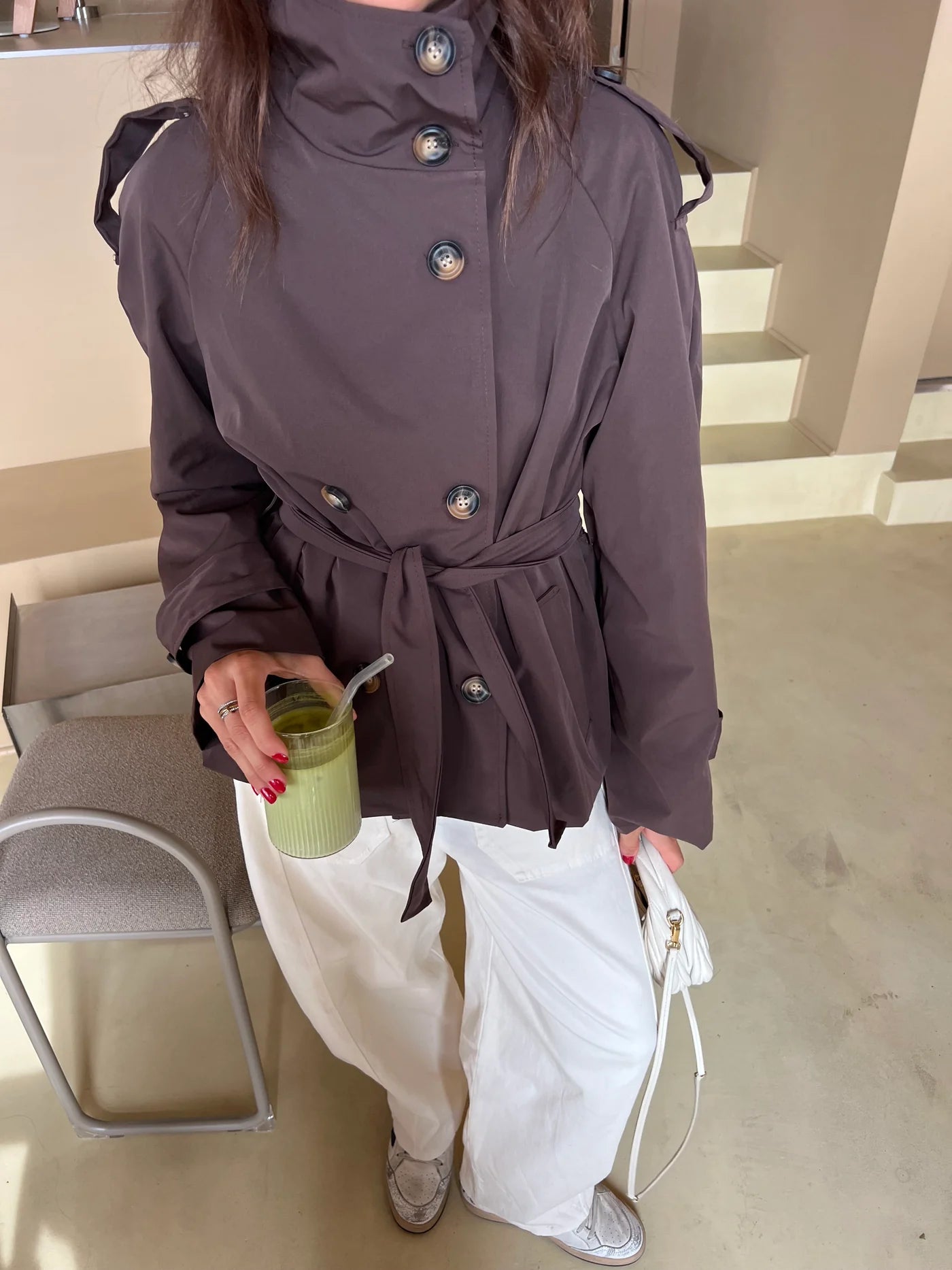 Alden Trench Coat - Brown