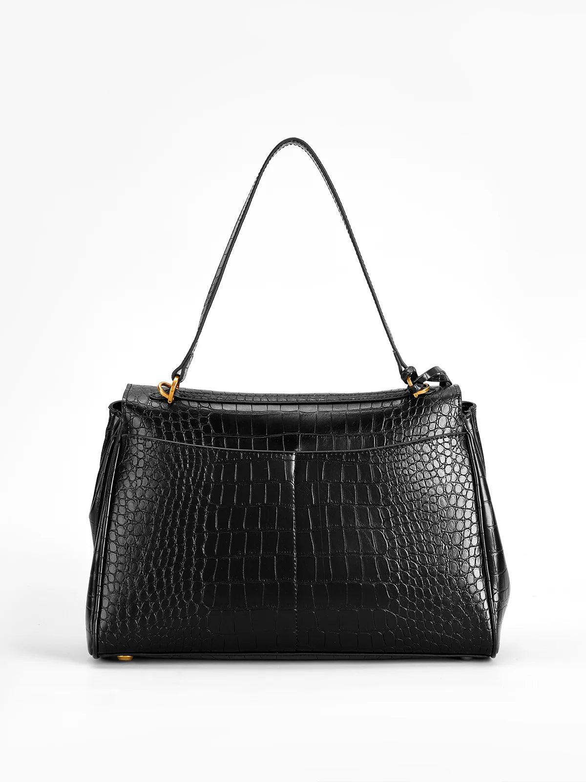 Célia Crocodile Bag - Black