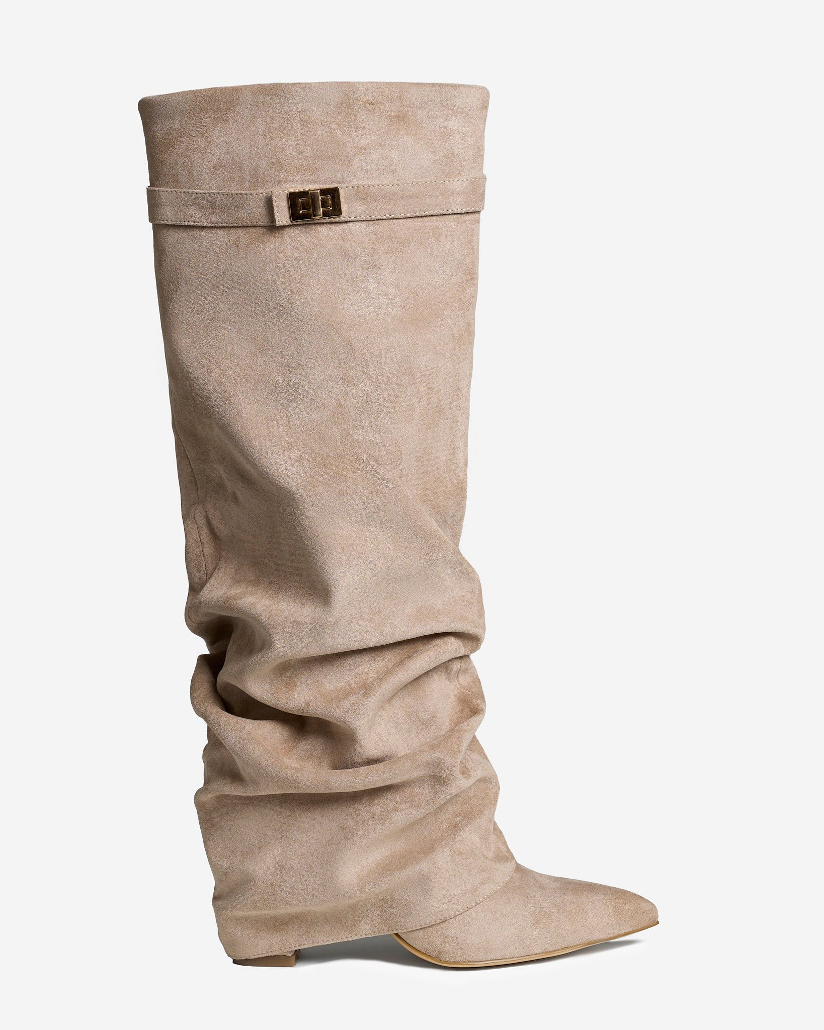 Lavista Slouchy Kniehohe Stiefel aus Wildleder - Beige