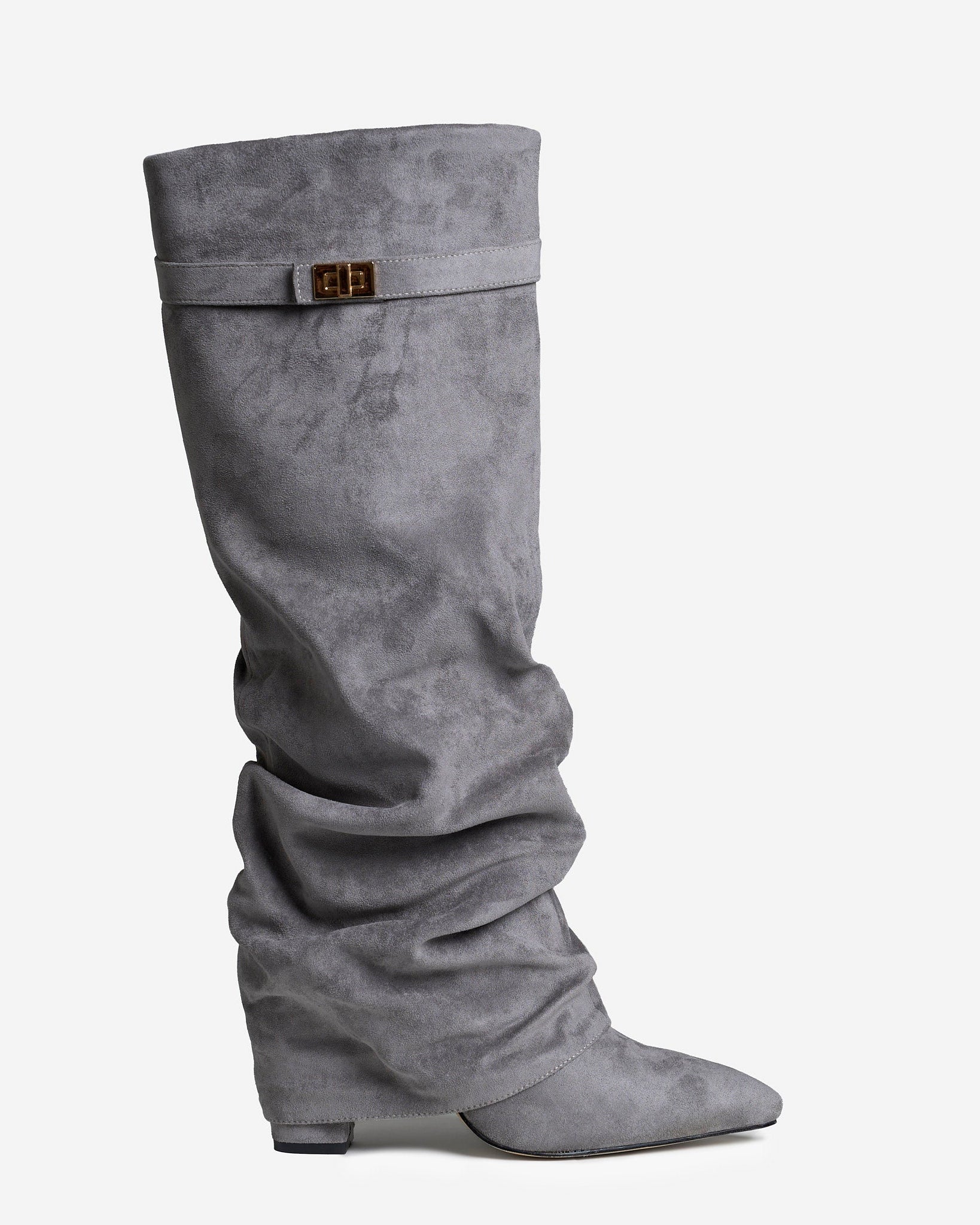 Lavista Slouchy Suede knee high boots - Taupe