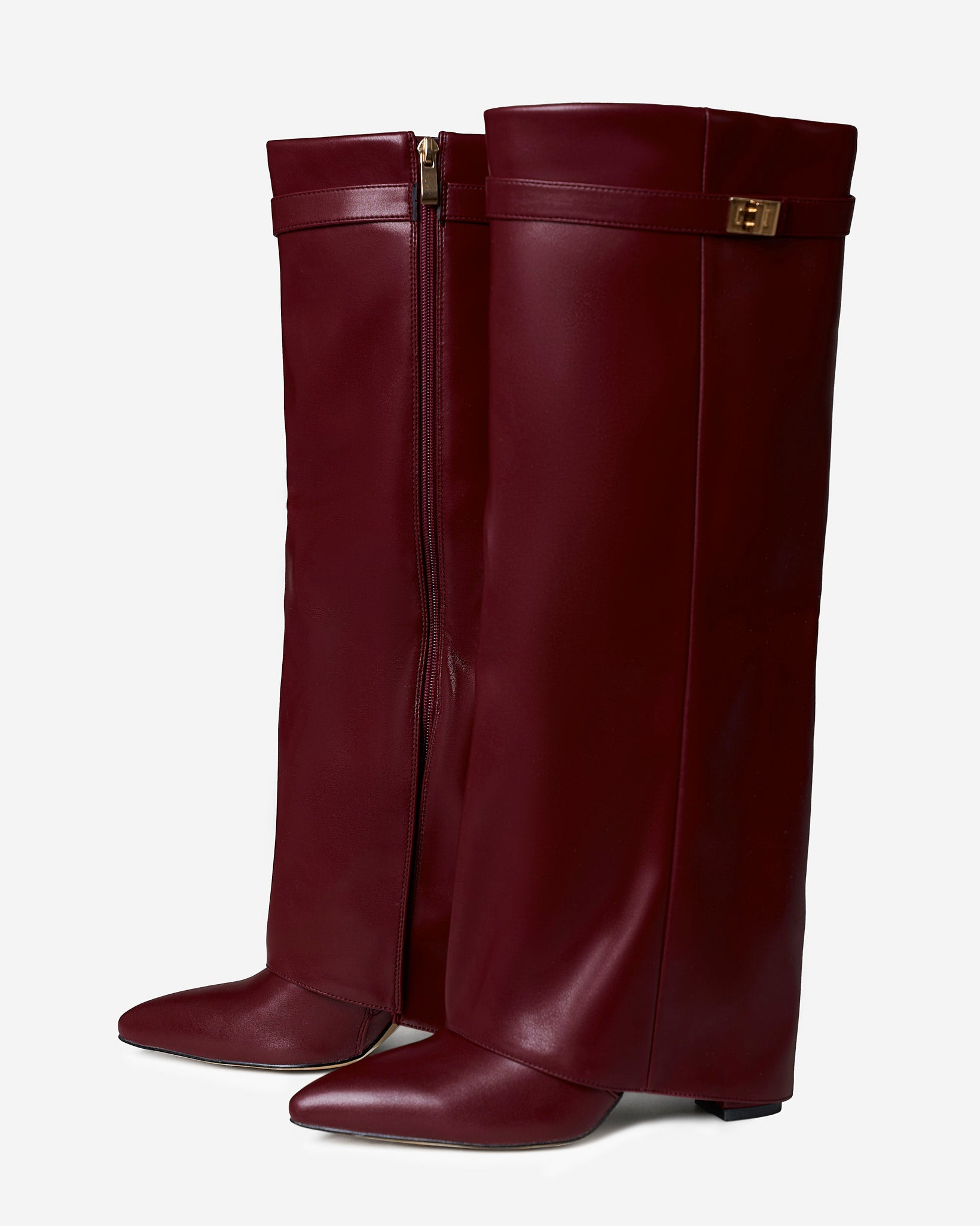 Bottes hautes en cuir Lavista - Bordeaux