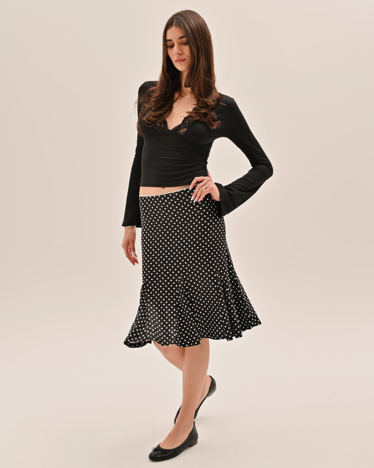 Zeïa Midi Skirt - Polka dots