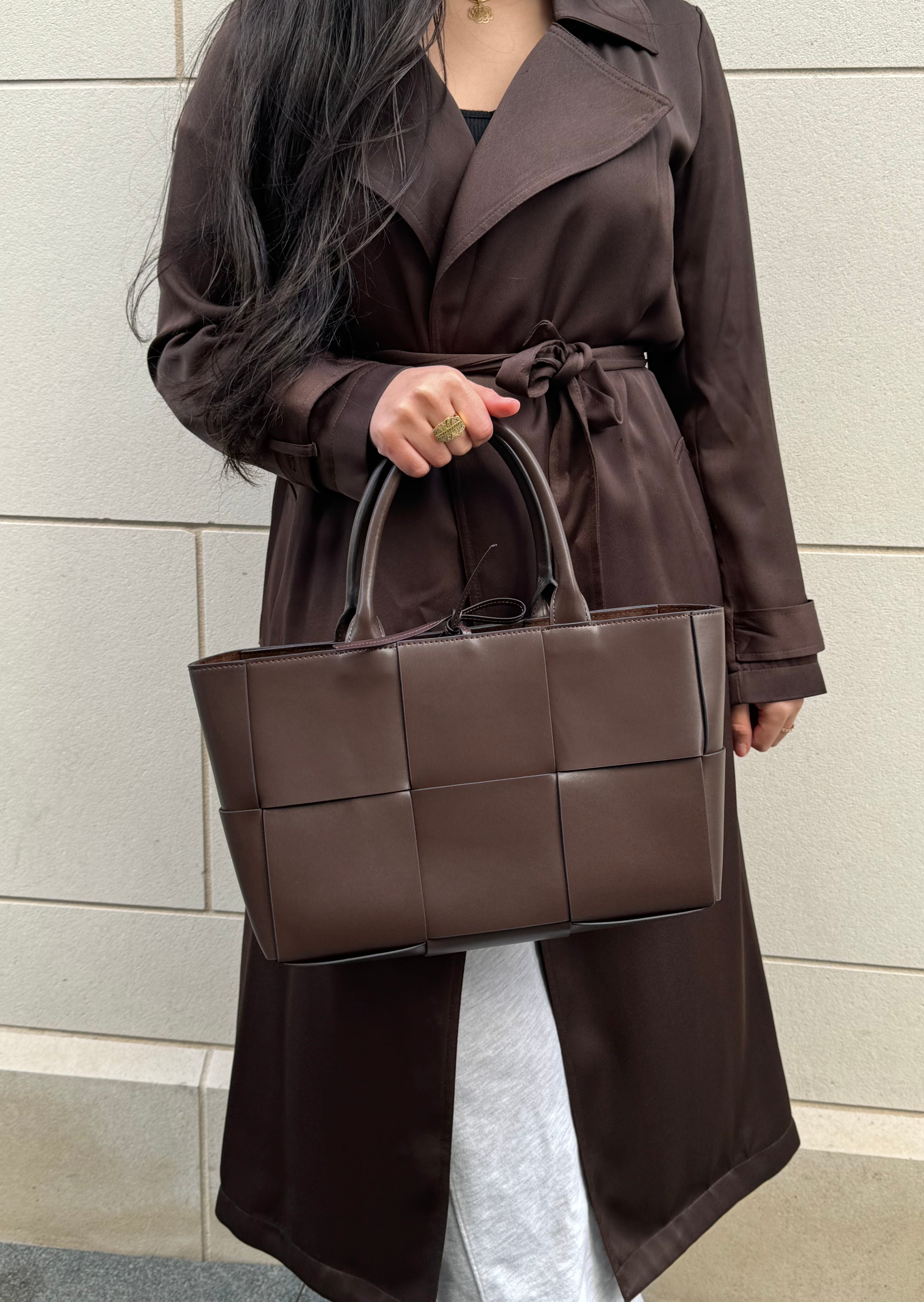 Leather Tote Bag - Coffee