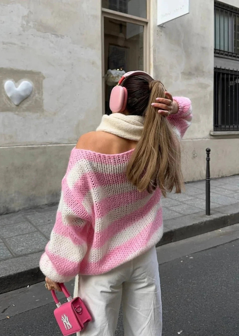 Anna knit sweater - Pink