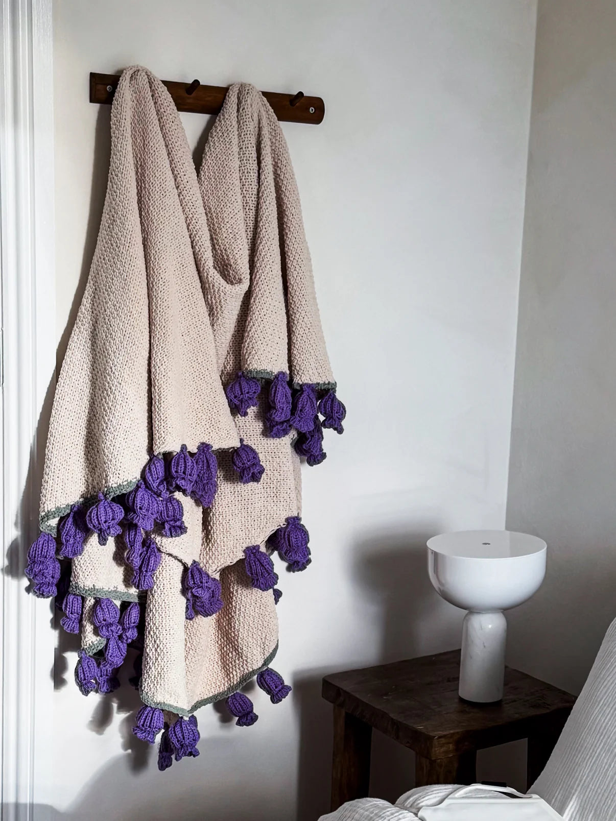 handmade Flower blanket - Purple