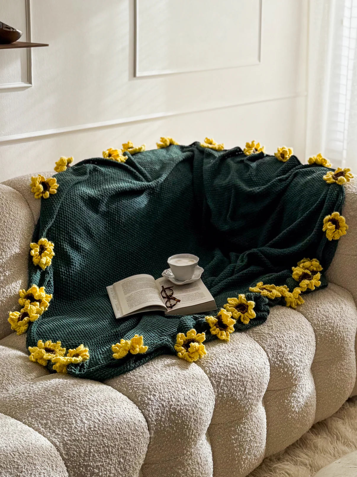 handmade Flower blanket - Sunflower