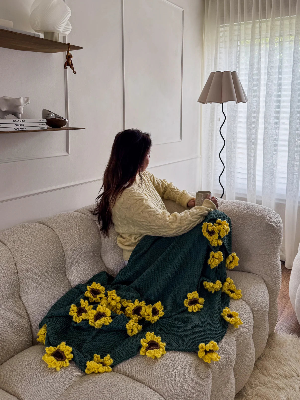 handmade Flower blanket - Sunflower