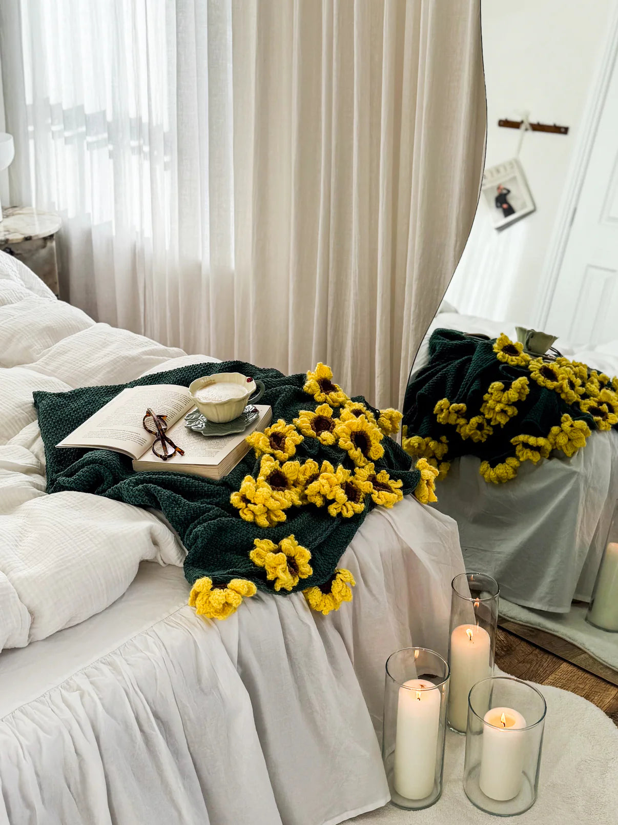 handmade Flower blanket - Sunflower