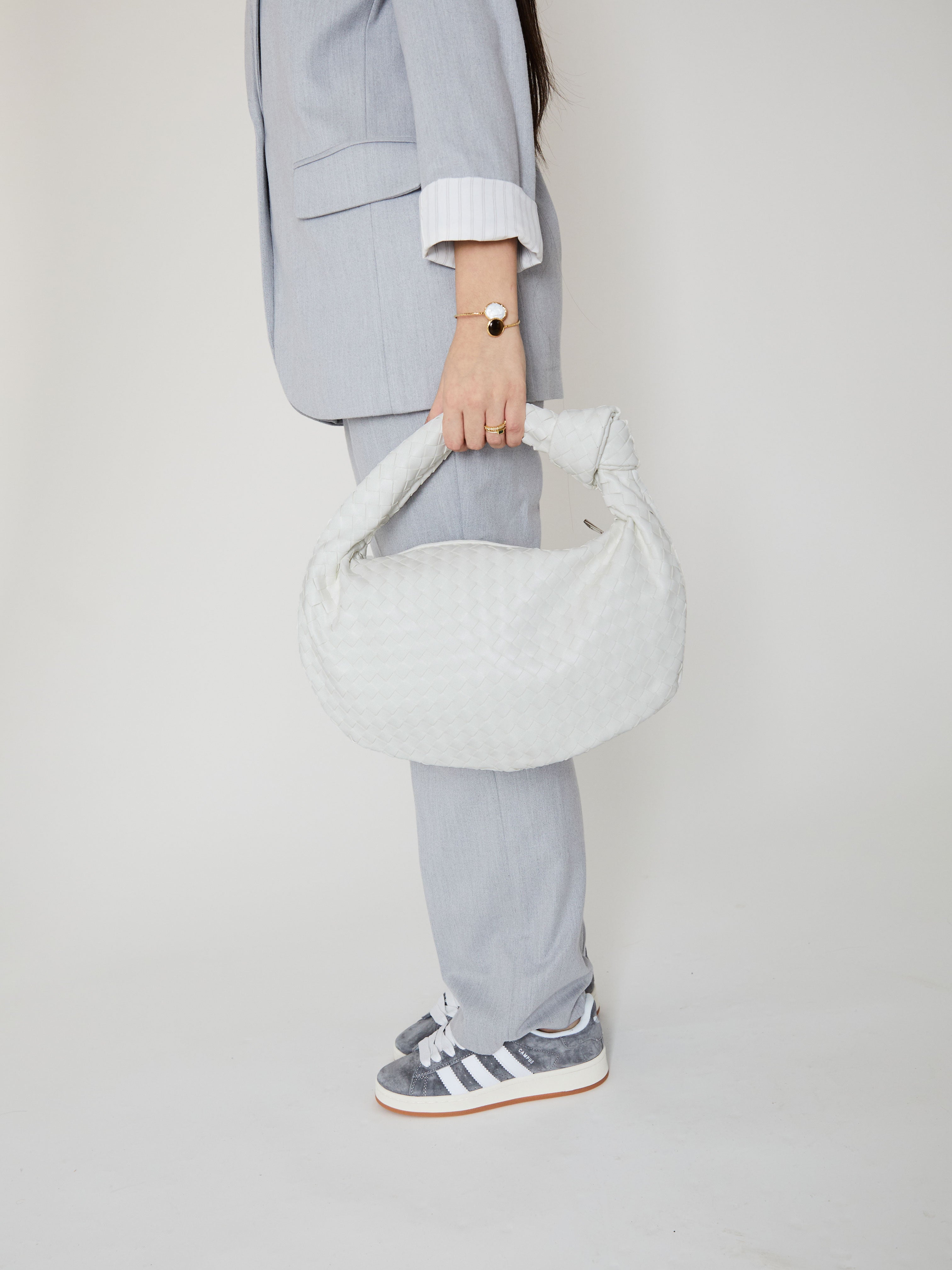 Medium Everyday Leather Bag - White
