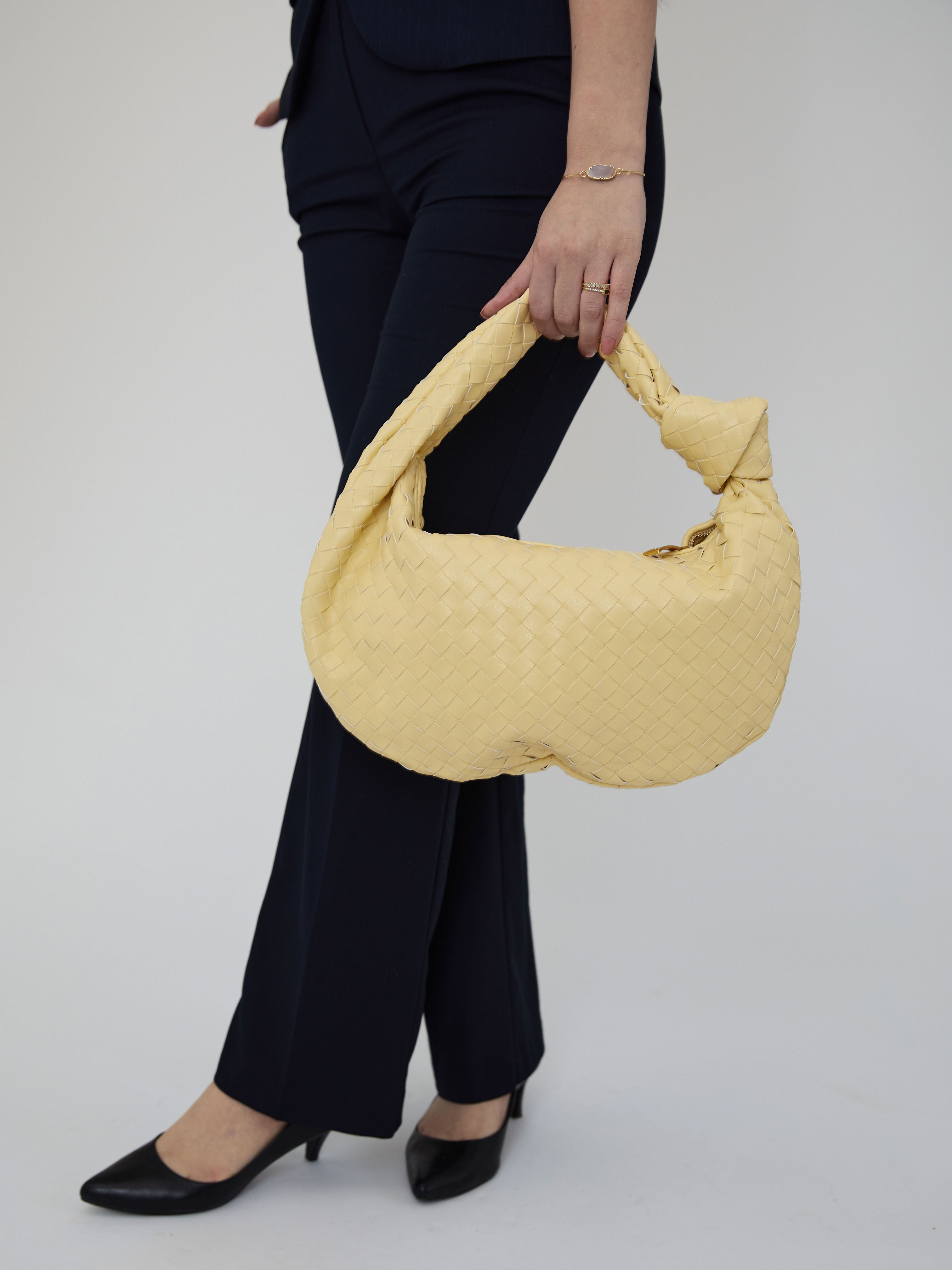 Light yellow outlets handbag