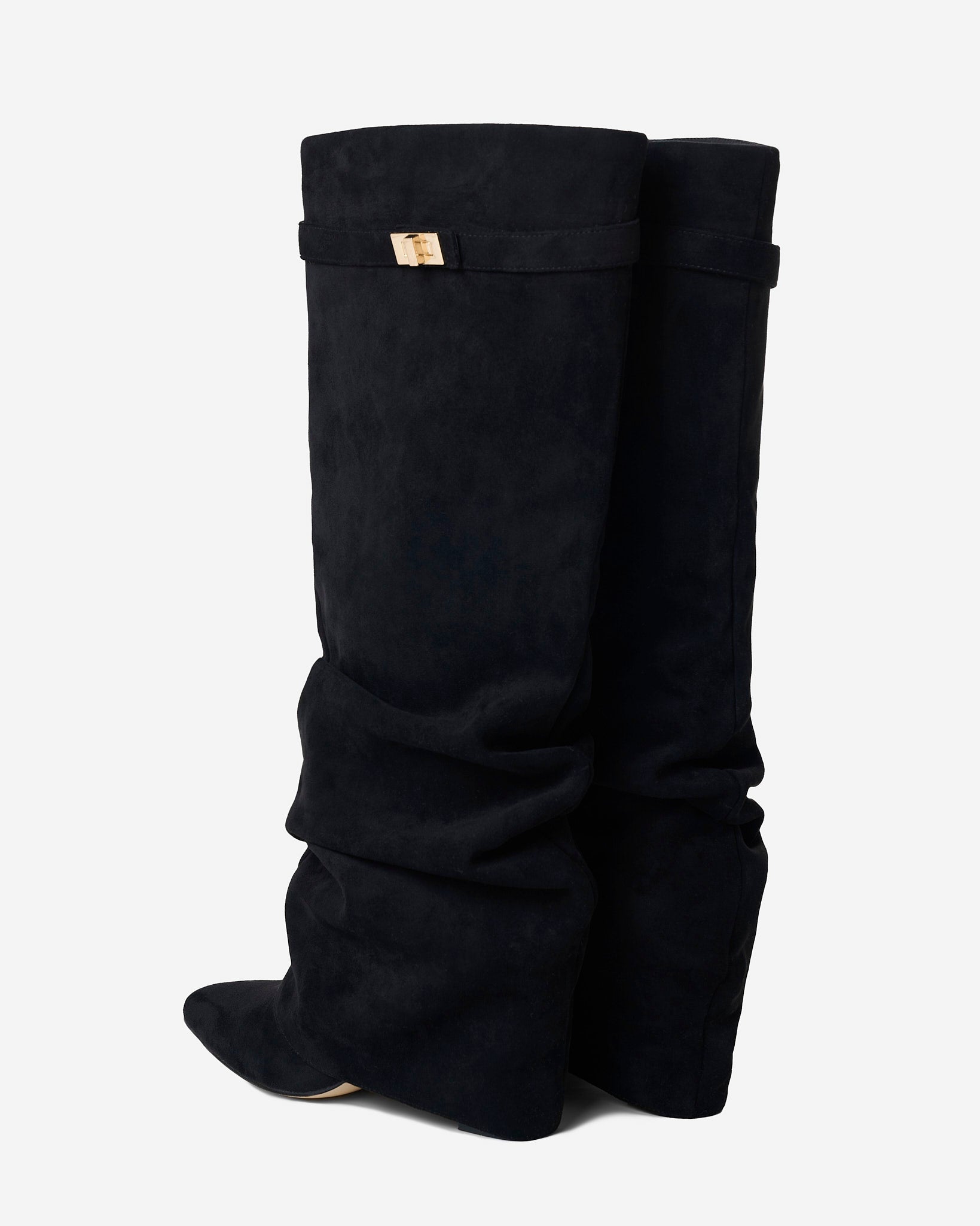 Bottes hautes Lavista en daim souple - Noires