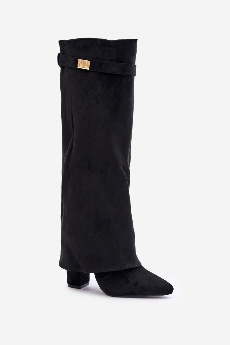 Kniehohe Stiefel „Lavista“ aus Wildleder - Schwarz