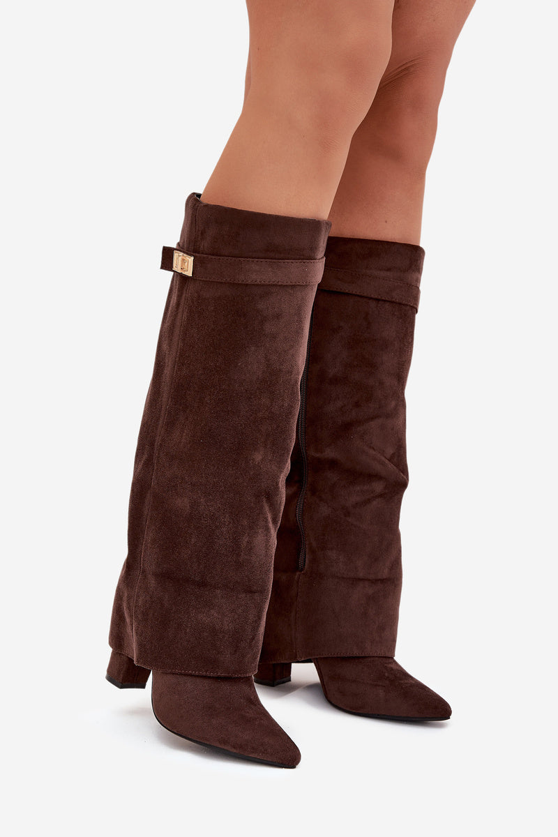 Kniehohe Stiefel Lavista aus Wildleder - Braun