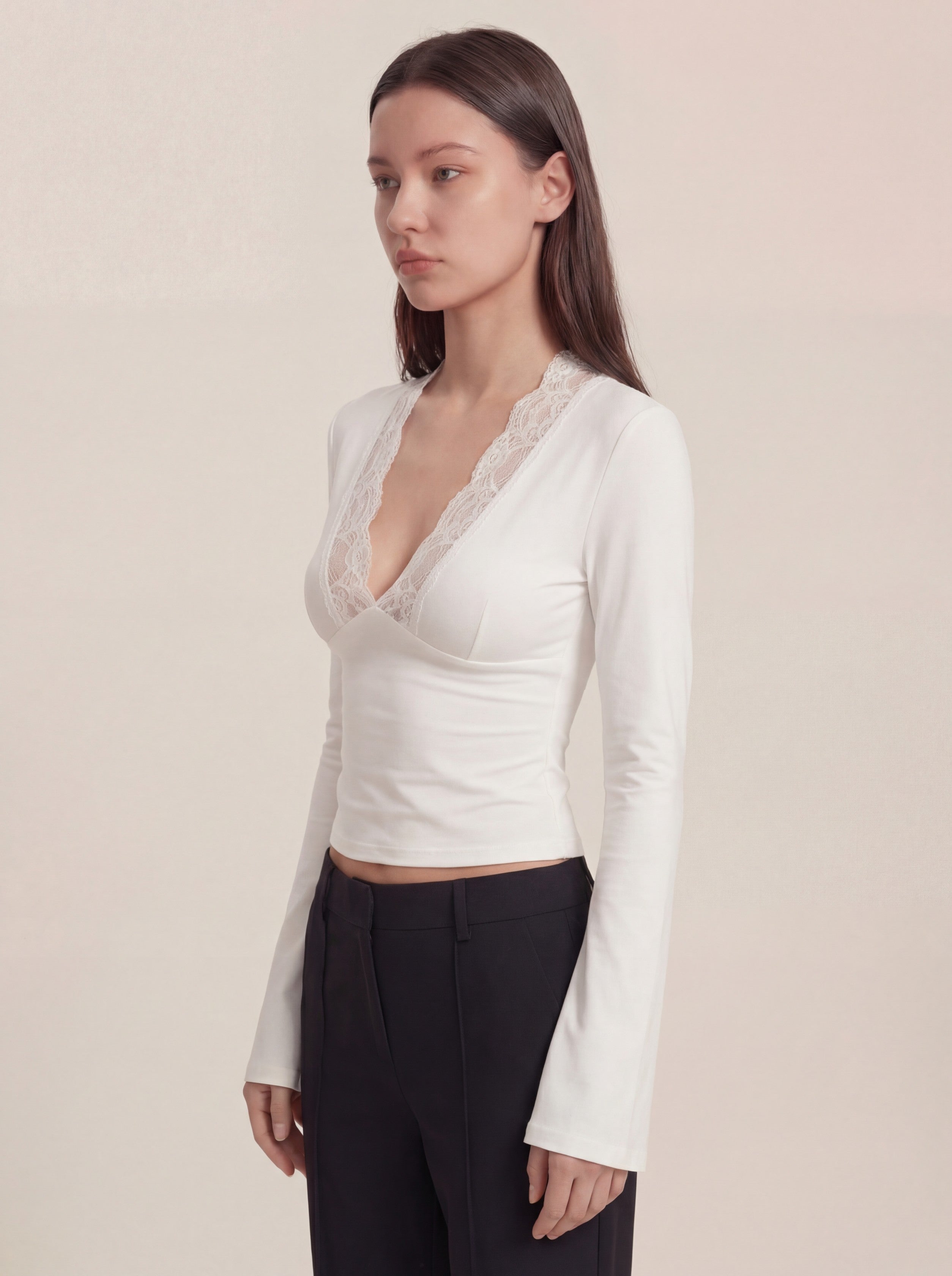 Top en dentelle Maya - Blanc