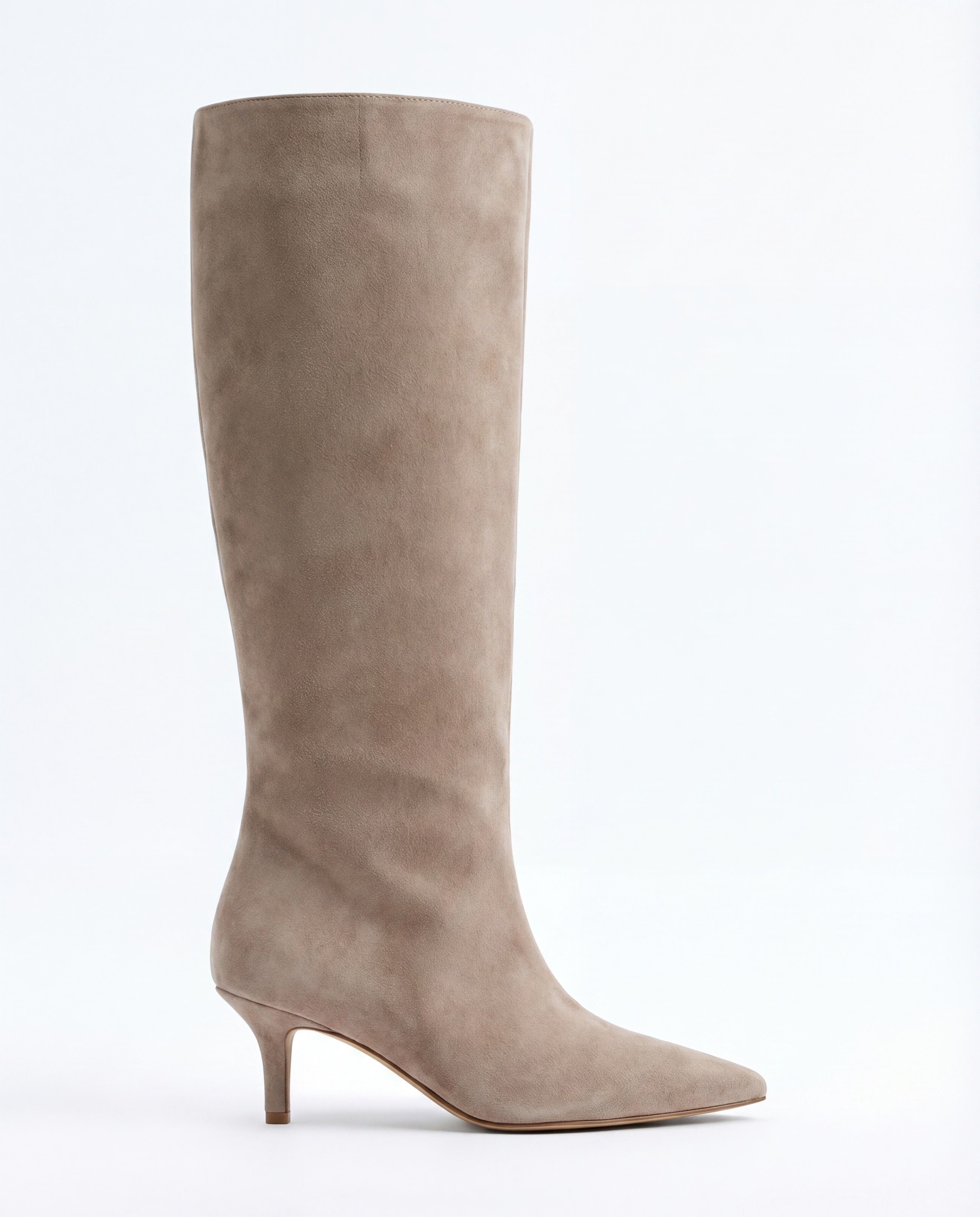 Mona suede knee high boots - Beige