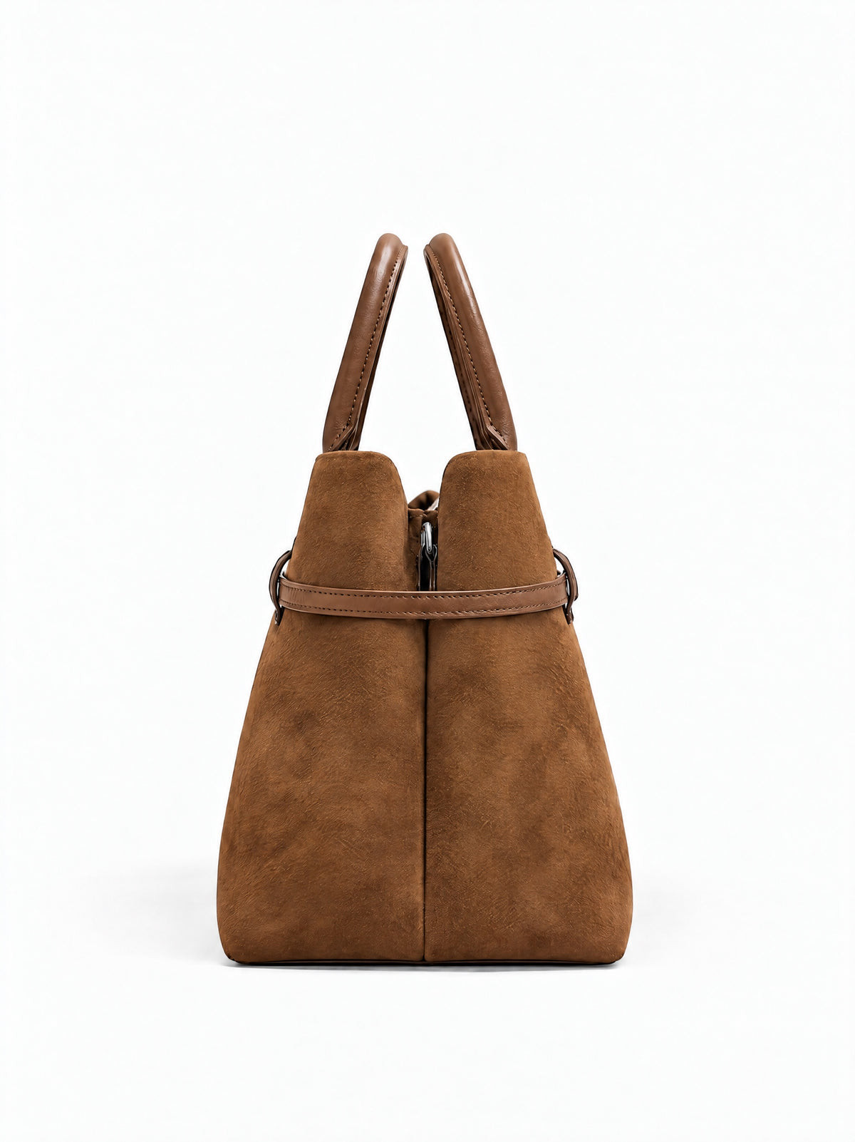 Bella Suede Bag – Caramel Brown