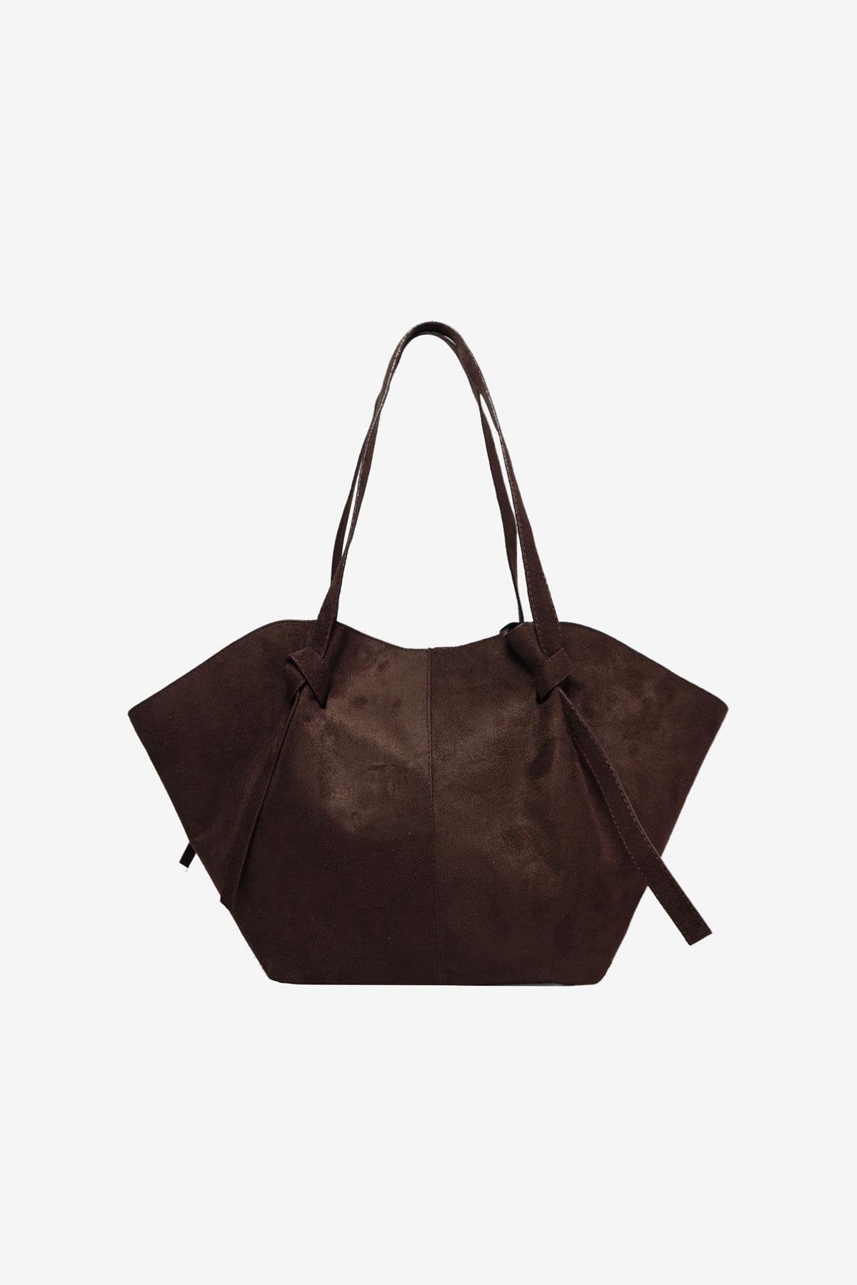 Ava Knot Suede Bag