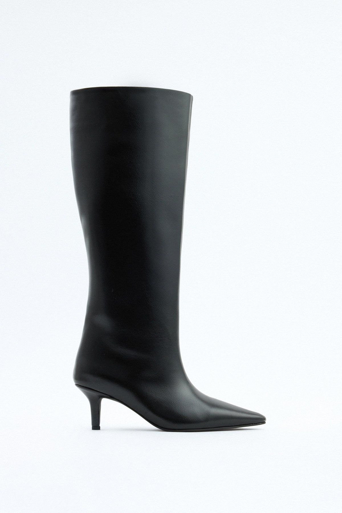 Mona Leather knee high boots - Black