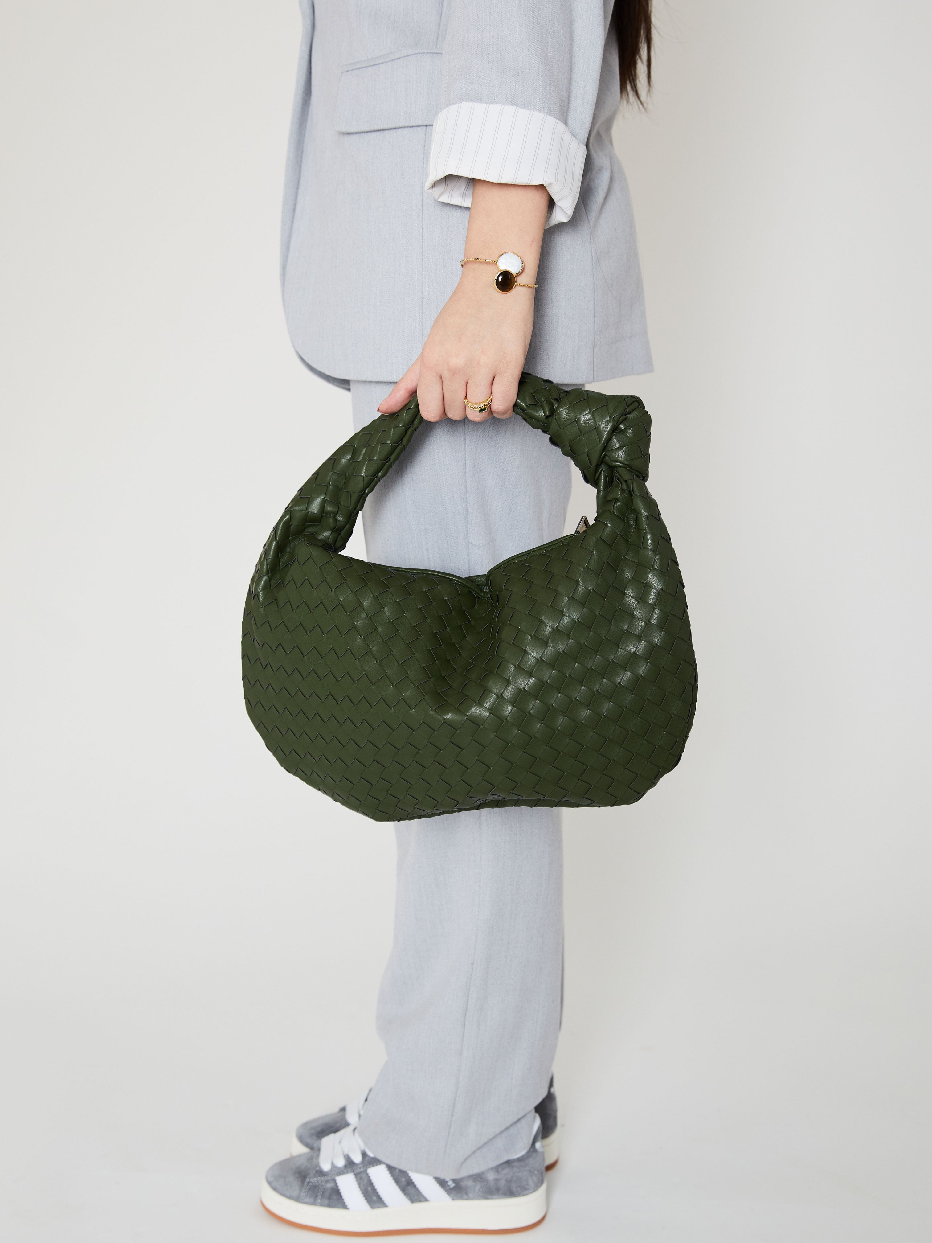Medium Everyday Leather Bag - Hunter Green
