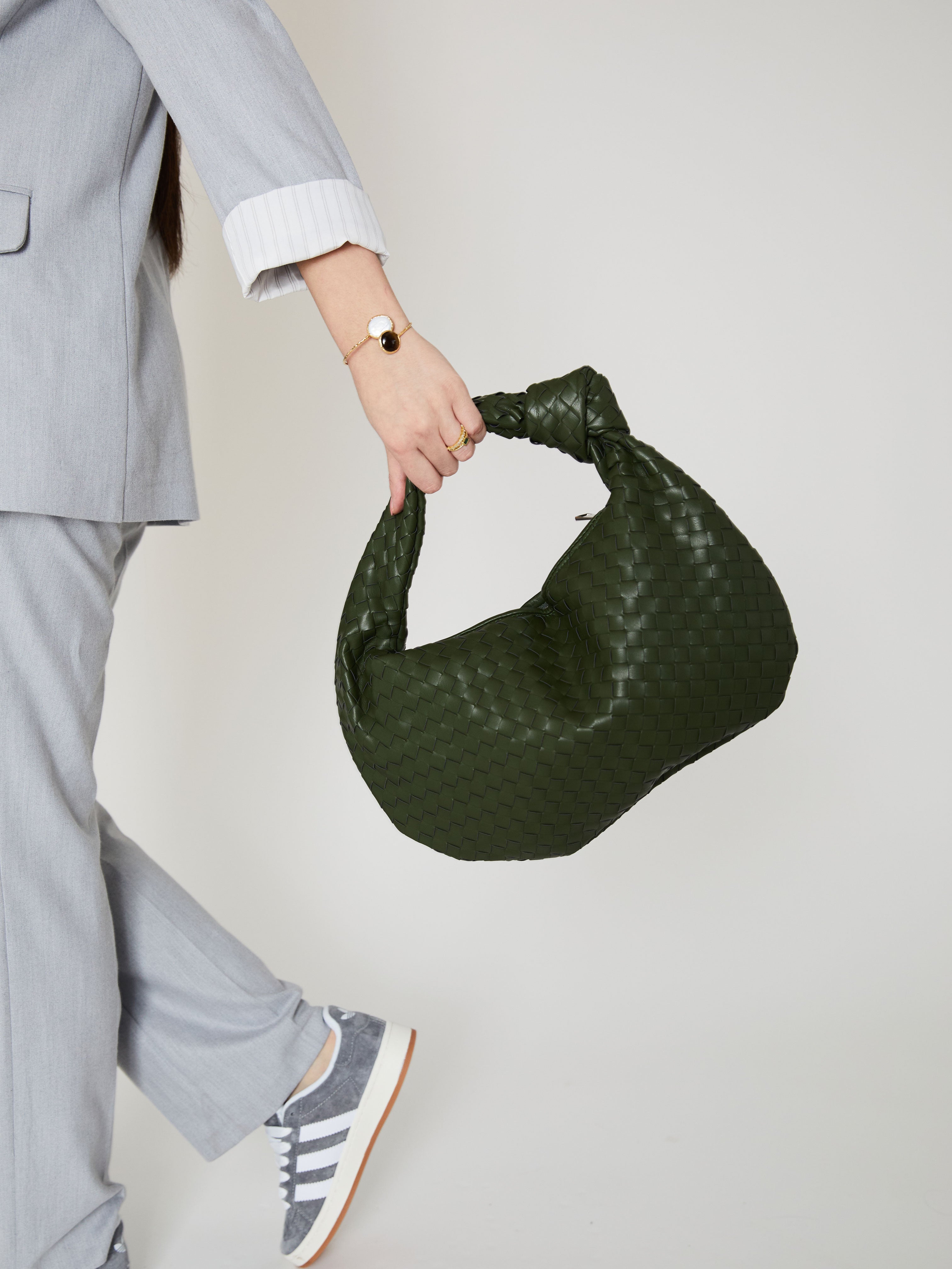 Medium Everyday Leather Bag - Hunter Green