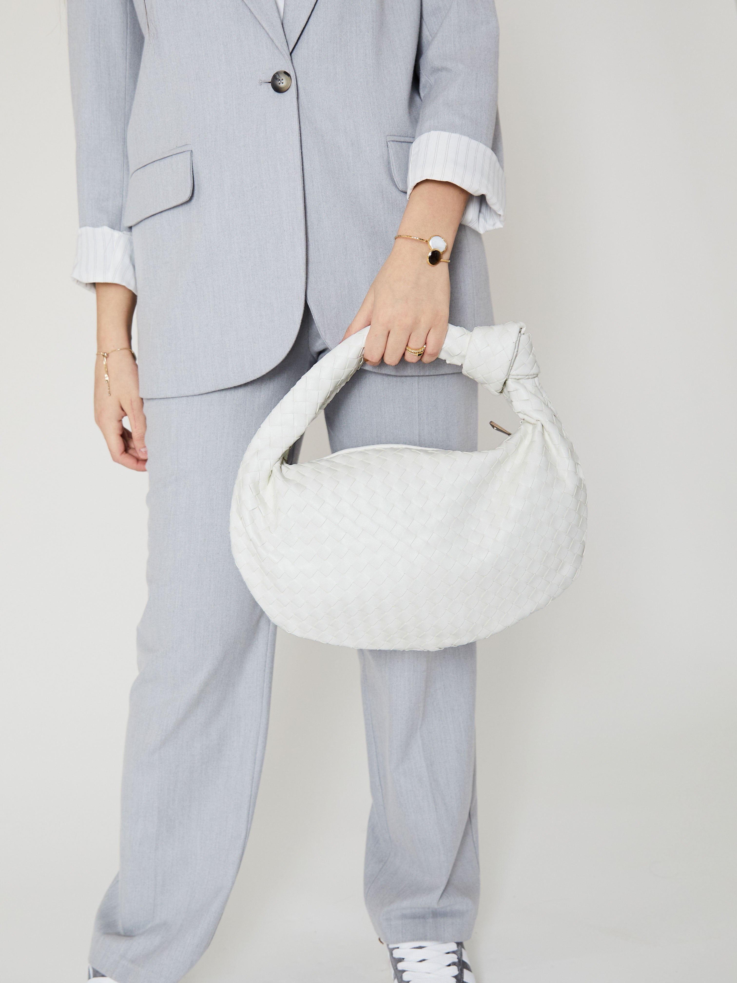 Medium Everyday Leather Bag - White